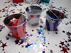 red, white, blue stars, for American freedom, Independence day JULY 4th (1776)