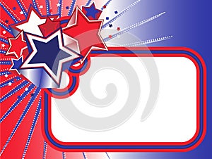 Red, White and Blue Stars Banner