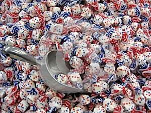 Red White and Blue Taffy candies photo
