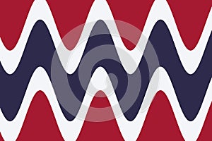 Red, white and blue wavy lines background