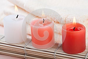 Red and white candles