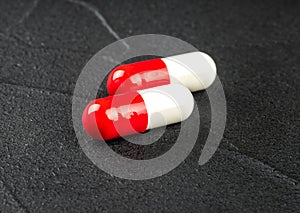 Red white capsules