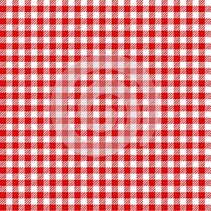 Red and white checked tablecloth pattern checkered picnic