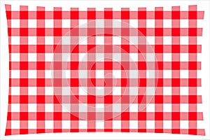 Red & white checkered kitchen table cloth