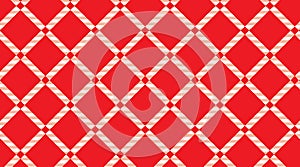 Red and white checkered tablecloth background.Texture from rhombus for - plaid, tablecloths, clothes, shirts, dresses, paper