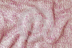 Red and white color melange knitting cashmere wool cloth texture