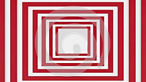 Red and White Concentric Square Pattern