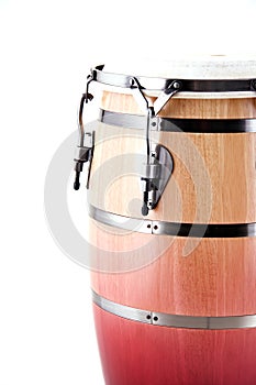 Red and White Conga Drum On White
