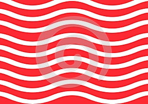 Red and white curved wavy line stripes background wallpaper