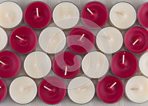 Red and White Diagonal of Candles