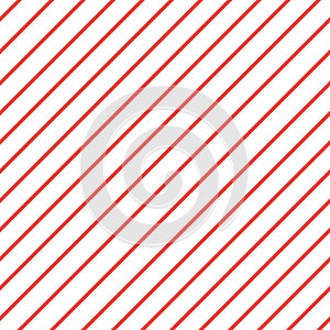 Red white diagonal stripe pattern background. iagonal lines pattern. Repeat straight stripes texture background