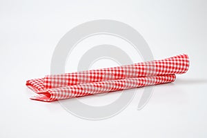 Red and white dishtowel