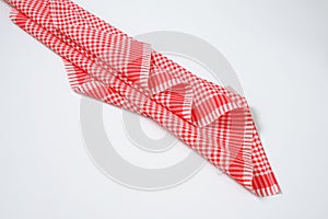 Red and white dishtowel