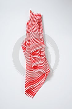 Red and white dishtowel