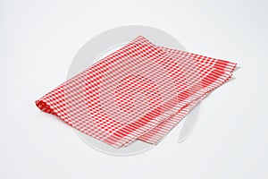 Red and white dishtowel