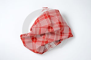 Red and white dishtowel