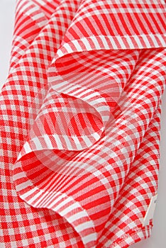 Red and white dishtowel