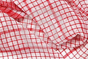 Red and white dishtowel