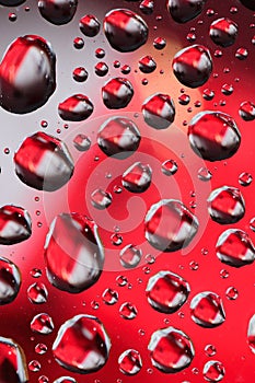 Red and white droplets