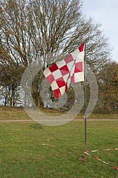 Red and white flag