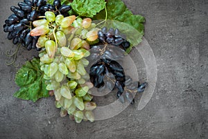 Red and white grapes