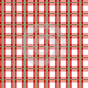 Red, white, green, orange, yellow and blue Tartan plaid Scottish seamless pattern.