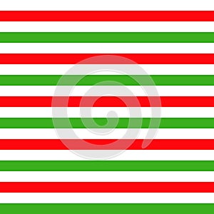 Red white green stripes seamless pattern. Christmas background. Vector illustration.