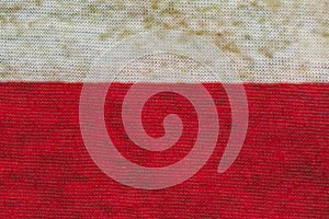 Red and white grunge knit textured weave material background