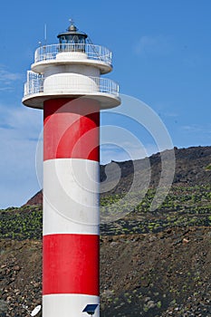 Red-white light house