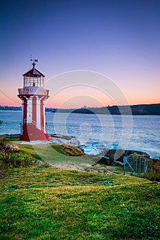 Red and white lighthouse