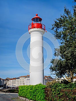 Red and White Lighthouse at La Rochelle, France