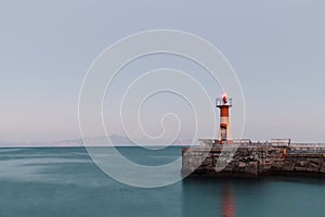 Red and White Lighthouse