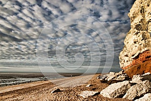 Red and white limestone cliffs