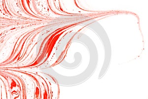 Red & White marbling