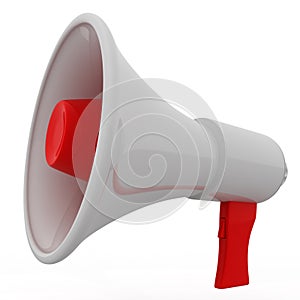 Red and White Megaphone