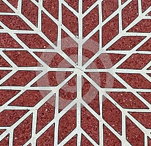 Red and White Mosaic Pattern