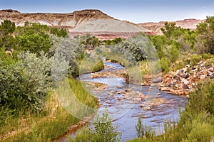 Red White Mountain Fremont River Capitol Reef National Park Utah
