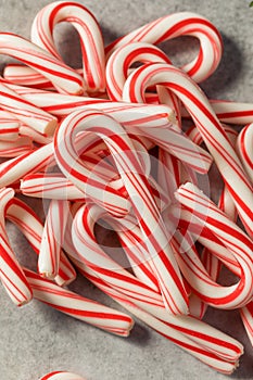 Red and White Peppermint Mini Candycanes