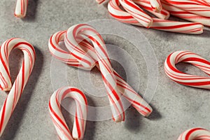 Red and White Peppermint Mini Candycanes
