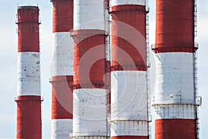 Red and white pipes