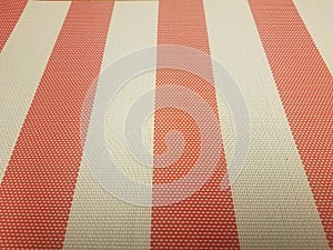 Red and white placemat