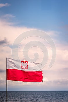 Red and white Polish flag