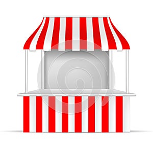 Red and White POS POI Outdoor/Indoor 3D Stall or Kiosk