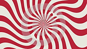 Red and White Radial Burst Pattern With a Swirling Vortex