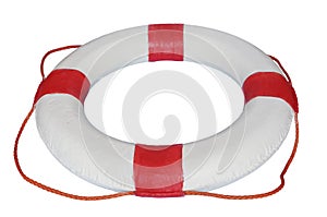 Red and white rescue wheel