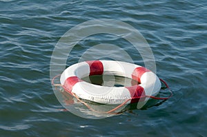 Red and white rescue wheel