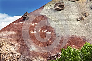 Red White Sandstone Mountain Capitol Reef National Park Utah