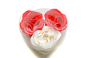 Red And White Soap Roses