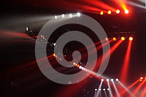 Red and white spot lights