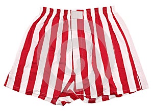 Red white striped boxer shorts underwear